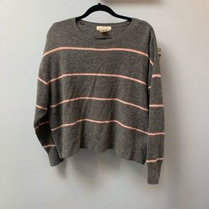 H&M pink and gray sweater size L
